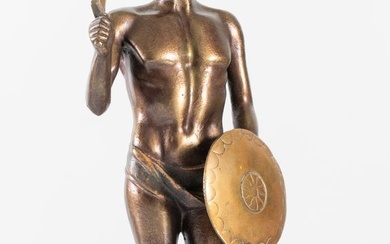 GIORGIO DE CHIRICO (Vol 1888 - Rome 1978) "Le gladiateur", 1988. Sculpture en bronze. Cm...