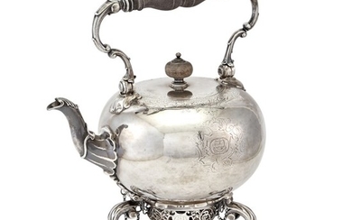 George I Sterling Silver Kettle on Stand