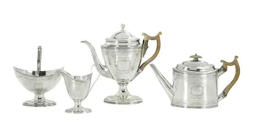 George III Sterling Silver Tea and Coffee Set