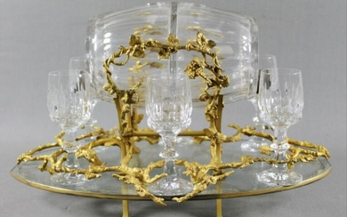 Gilt Bronze And Baccarat Crystal Liquor Set