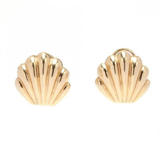 Gold Shell Motif Earrings