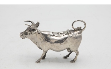 Good quality Victorian import silver novelty Cow Creamer, wi...
