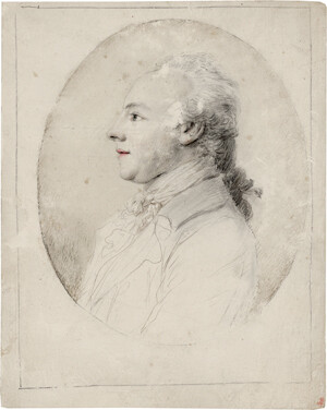 Graff, Anton – Brustbild eines Herrn mit weißem Halstuch im Profil nach links