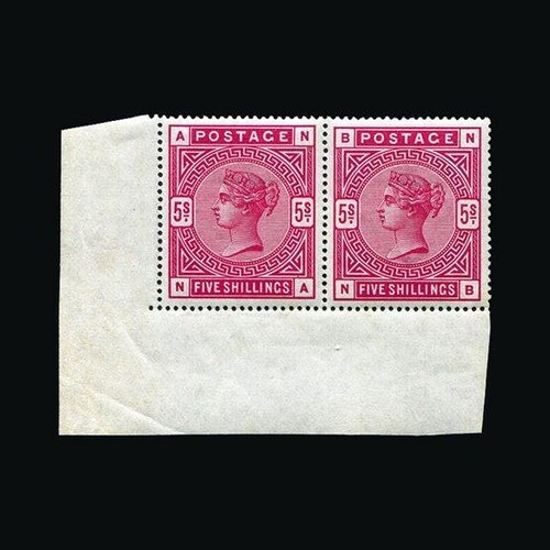Great Britain - QV (surface printed) : (SG 181) 1883-84 5s c...