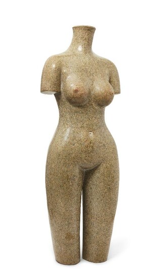 Gregory Mutasa, South African b.1959 - Standing nude; marble, signed 'Gregory Mutasa', H65 x W23 x D13 cm