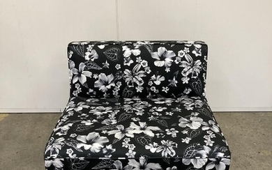 SOLD. Greta Magnusson-Grossman: "Modern Line" Lounge Chair upholstered with fabric with flower print, legs of black lacquered metal. Manufactured by Gubi. – Bruun Rasmussen Auctioneers of Fine Art