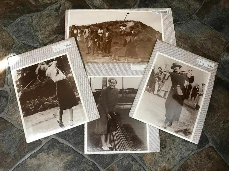 Group of Vintage Women Golfers, Golf Club Sepia Tone