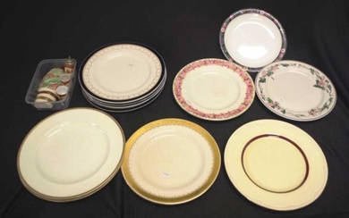Group various dinner plates