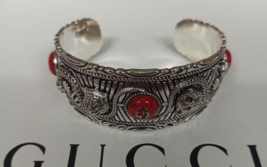 Gucci - 925 Silver - Bracelet Red Malachite effect