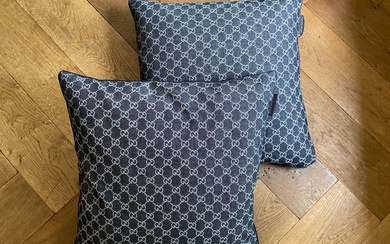 Gucci - New set of 2 pillows made of Gucci denim - Cushion - 43 cm - 43 cm