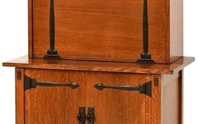 Gustav Stickley Oak Safe-Craft Cabinet
