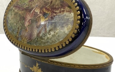 H. Leras Sevres Porcelain Antique Box, France