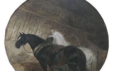 HERRING John Frederick, Horses in Fodder, oil on...