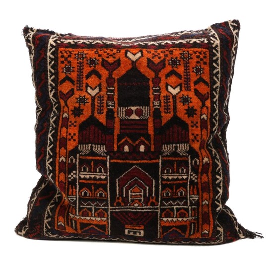 Handwoven Persian Baluch Accent Pillow, 1950s