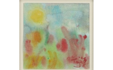 Haywen T'ANG (1927-1991) Small abstract watercolour.