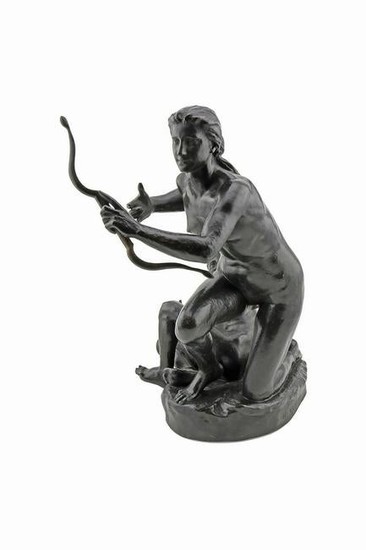 Henri de Vanreal (French, XIX-XX) Bronze of an Archer