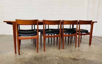 Henry Rosengren Hansen - Brande Mobler - dining table with chairs (9)