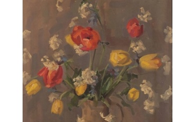 *JAMES FRY (1911-1985) 'Spring Flowers' still-life study, s...