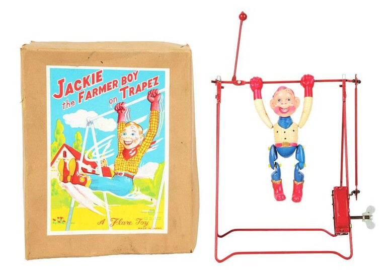 JAPANESE CELLULOID JACKIE THE FARMER BOY ON TRAPEZE