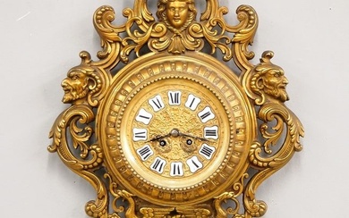 Japy Freres French Bronze Cartel Clock