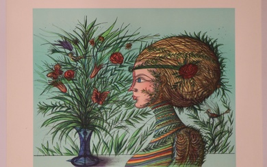 Jean CARZOU (1907-2000). Le Bouquet. Lithographie en couleurs, signée au crayon en bas à droite...