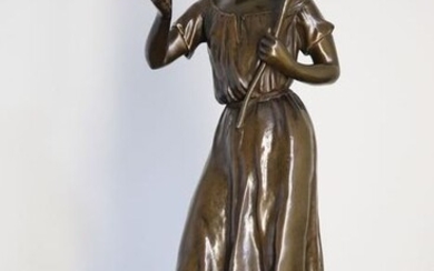 Joseph François A. Belin (d. 1902) - Sculpture, "C'est Vous" - Bronze - Second half 19th century
