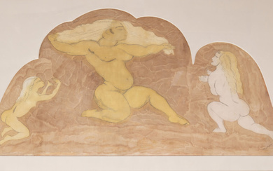 Jules PASCIN (1885-1930) – Trois femmes dansent, Paris, 1925 – Huile et techniq…
