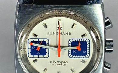 Junghans - Stahl/Chrom Armbanduhr - OLYMPIC - Junghanskaliber 688 - Spezialziffernblatt - Men - Germany around 1972