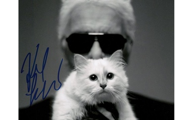 Karl Lagerfeld Signed Photograph