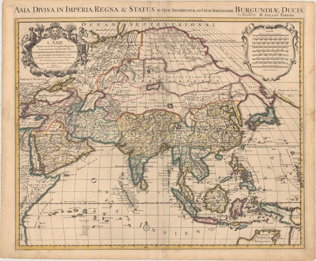 "L'Asie Divisee en ses Principales Regions, et ou se Peuvent voir l'Estendue des Empires Monarchies, Royaumes, et Estats...", Sanson/Jaillot