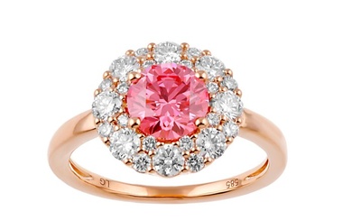 Lab Grown Diamond Jewellery - - Ring Rose gold Pink Diamond (Lab-grown) - Diamond