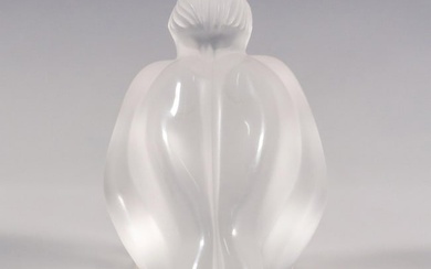 Lalique Crystal Paperweight, Nu Feuille Plie