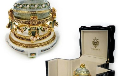 Large Faberge Imperial Love Trophies Egg