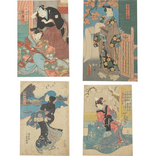 Large Group of Japanese Woodblock Prints.