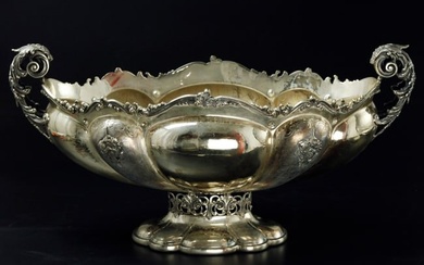 Large beautiful antique Italy 800 silver centerpiece, marked "Italy 800"