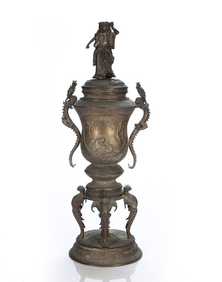 Large bronze vase