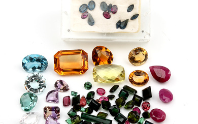 Lot loose coloured gemstones , approx. 311 ct, i.a. sapphires,...