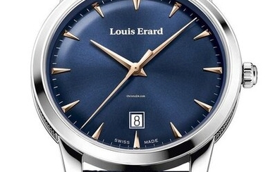 Louis Erard - Heritage Date Steel Blue Strap - 15920AA35.BEP102 - Men - 2011-present