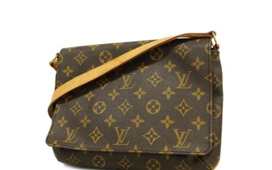 Louis Vuitton Shoulder Bag Monogram Musette Tango Short Strap M51257 Brown Ladies