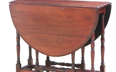 Mahogany Drop-Leaf Gate-Leg Table, Early to Mid-20th Century