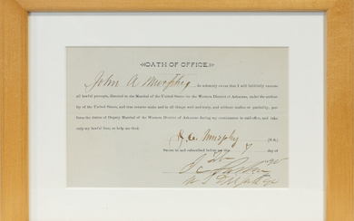 Marshal's Oath of Office Signed by Judge Parker
