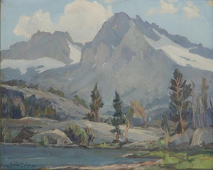 Mary Darter Coleman, Sierra landscape, oil on board