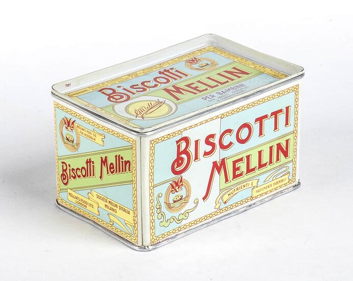 Mellin coockies metallic box Metal, 16 x 10 x 9...
