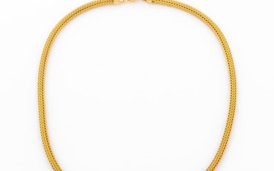 Mikimoto 18K Golden Pearl Diamond Necklace