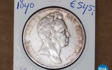 Nalatenschap oude zilveren zeldzame munt koning willem i 1840