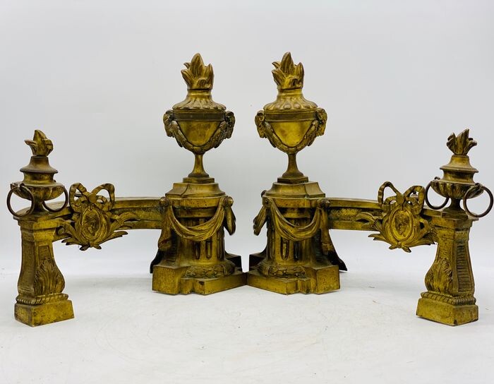 Napoleon III Chimney Trims (2) - Iron (cast/wrought), Bronze