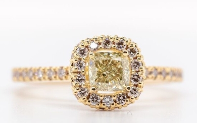 No Reserve Price - 14 kt. Yellow gold - Ring - 1.07 ct Diamonds