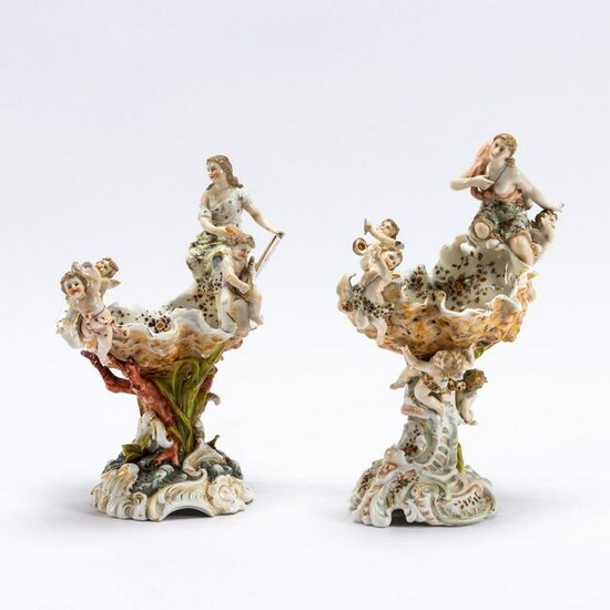 PR., GERMAN FIGURAL SHELL-FORM SWEET MEAT DISHES