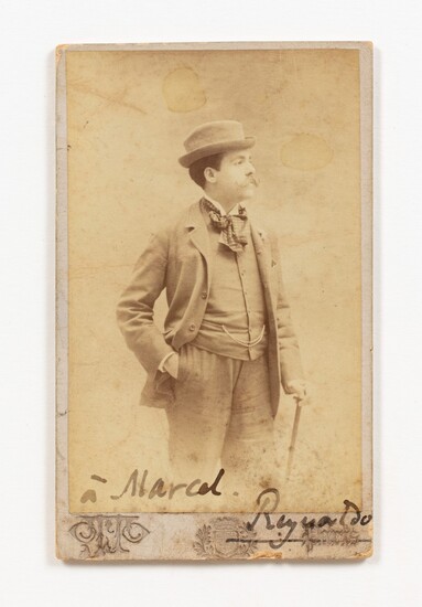 [PROUST] Reynaldo Hahn. Portrait dédicacé à Marcel Proust, par Otto, ca 1896. [Avec :] Lettre a.de Reynaldo H