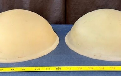 Pair of Art Deco Period Inverted Dome Lamp Shades